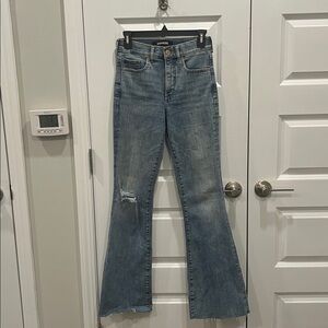 Express Women's Light Blue Flare Jeans